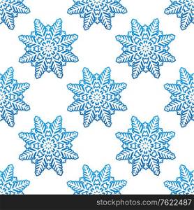Snowflakes winter seamless pattern background for holiday design