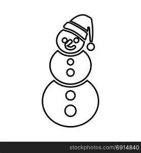 Snowman black icon .