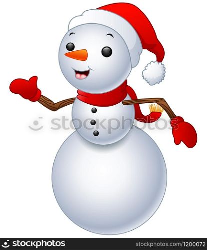 Snowman christmas isolated on white background