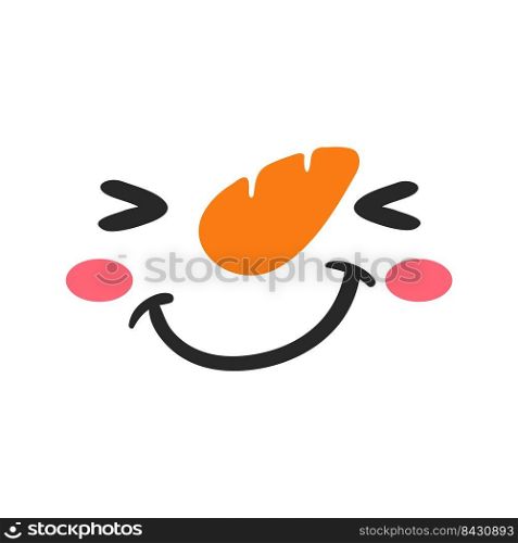 Snowman face set. snowball face decoration vector in the winter of Christmas