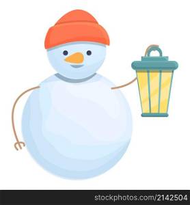 Snowman hand light icon cartoon vector. Xmas fun. Cute happy. Snowman hand light icon cartoon vector. Xmas fun