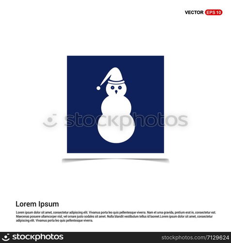 Snowman Icon - Blue photo Frame