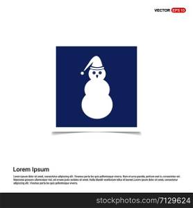 Snowman Icon - Blue photo Frame