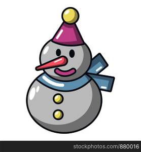 Snowman icon. Cartoon illustration of snowman vector icon for web. Snowman icon, cartoon style