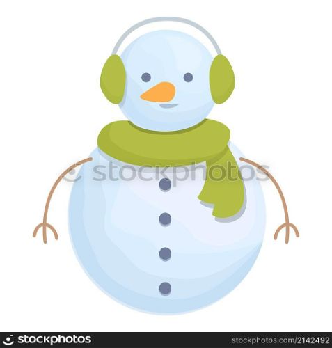 Snowman icon cartoon vector. Christmas snow. Hat man. Snowman icon cartoon vector. Christmas snow