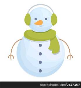 Snowman icon cartoon vector. Christmas snow. Hat man. Snowman icon cartoon vector. Christmas snow