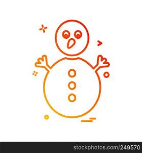 Snowman icon design vector