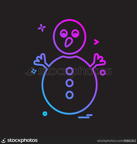 Snowman icon design vector