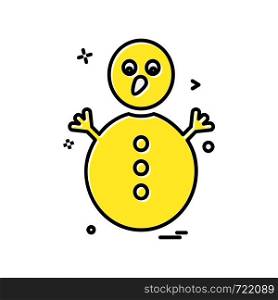 Snowman icon design vector