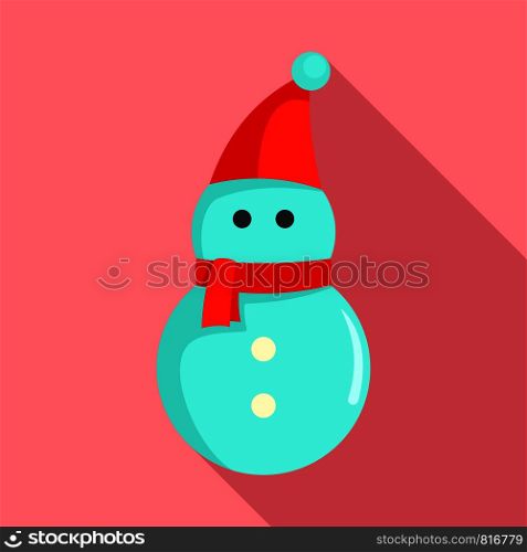Snowman icon. Flat illustration of snowman vector icon for web design. Snowman icon, flat style