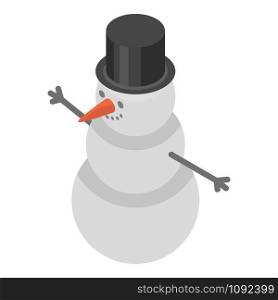 Snowman icon. Isometric of snowman vector icon for web design isolated on white background. Snowman icon, isometric style