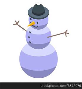 Snowman icon isometric vector. Snow winter. Hat man. Snowman icon isometric vector. Snow winter