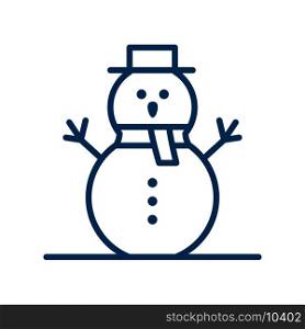 Snowman icon logo template isolated on white background.