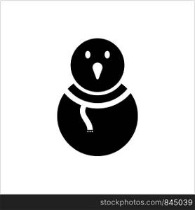 Snowman Icon, Snow Man Icon Vector Art Illustration