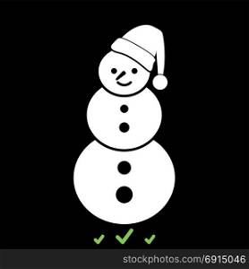 Snowman it is white icon .. Snowman it is white icon . Flat style