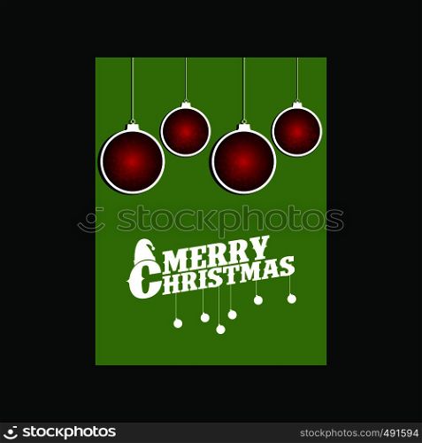 Snowman Merry Christmas Green background. Vector EPS10 Abstract Template background