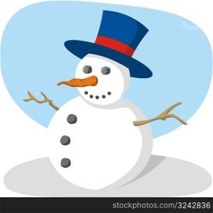 Snowman with hat