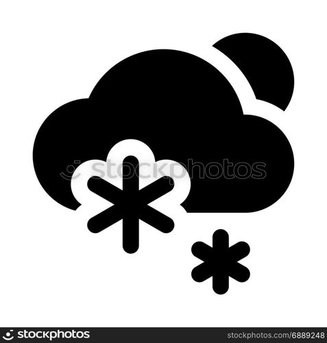 snowy day, icon on isolated background