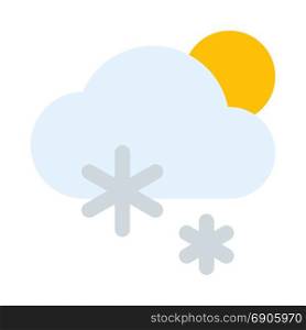 snowy day, icon on isolated background
