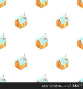 Snowy house pattern seamless background texture repeat wallpaper geometric vector. Snowy house pattern seamless vector