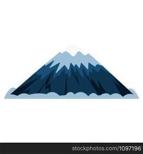 Snowy mountains. flat vector illustration