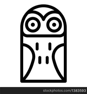 Snowy owl icon. Outline snowy owl vector icon for web design isolated on white background. Snowy owl icon, outline style