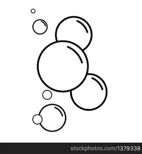 soap bubbles icon on white background. flat style. bubbles icon for your web site design, logo, app, UI. soap foam symbol. bathroom and sauna element sign.