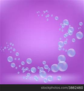 Soap Bubbles on Pink Background. SPA Aqua Background.. Bubbles