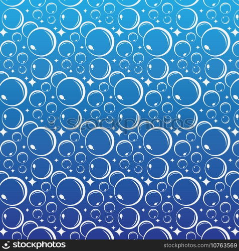 Soap bubbles seamless pattern. Vector background