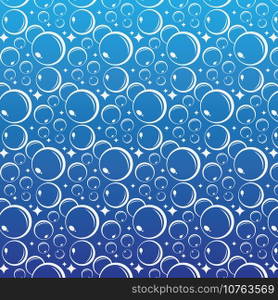 Soap bubbles seamless pattern. Vector background