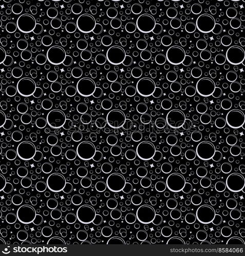 Soap bubbles seamless pattern. Vector background