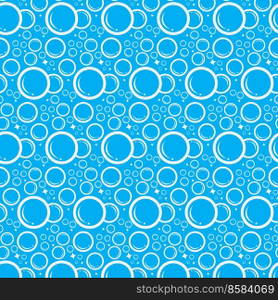 Soap bubbles seamless pattern. Vector background