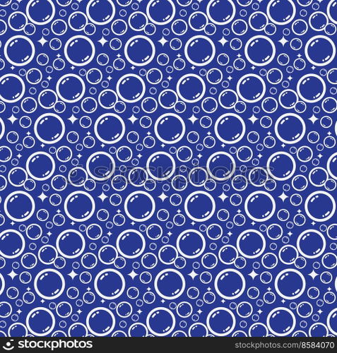 Soap bubbles seamless pattern. Vector background