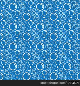 Soap bubbles seamless pattern. Vector background