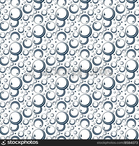 Soap bubbles seamless pattern. Vector background
