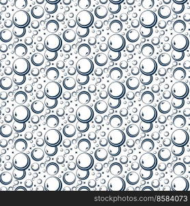 Soap bubbles seamless pattern. Vector background