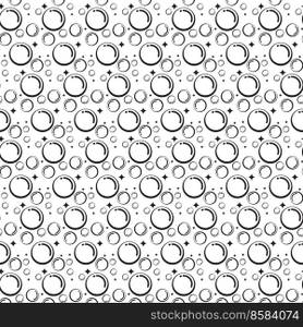 Soap bubbles seamless pattern. Vector background