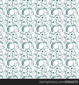 Soap bubbles seamless pattern. Vector background