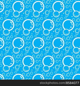 Soap bubbles seamless pattern. Vector background