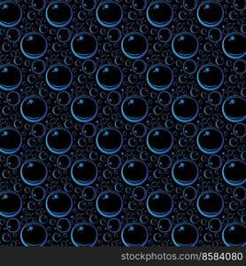 Soap bubbles seamless pattern. Vector background