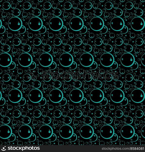 Soap bubbles seamless pattern. Vector background