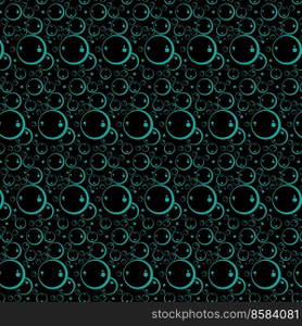 Soap bubbles seamless pattern. Vector background
