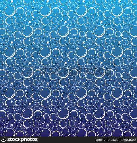 Soap bubbles seamless pattern. Vector background