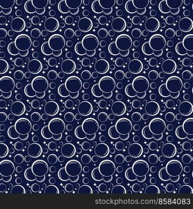 Soap bubbles seamless pattern. Vector background