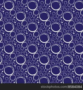 Soap bubbles seamless pattern. Vector background