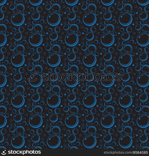 Soap bubbles seamless pattern. Vector background