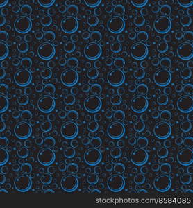 Soap bubbles seamless pattern. Vector background