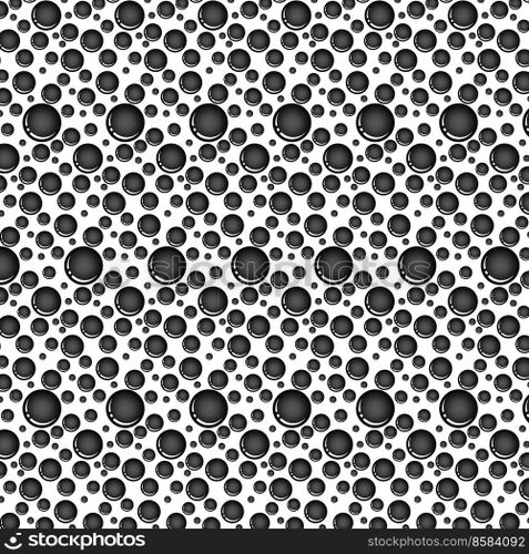 Soap bubbles seamless pattern. Vector background
