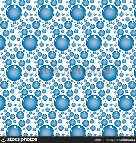 Soap bubbles seamless pattern. Vector background