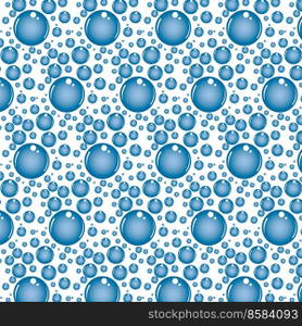 Soap bubbles seamless pattern. Vector background
